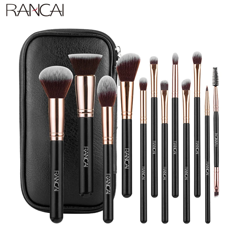 Ensemble de 12pcs pinceaux de maquillage professionnels.