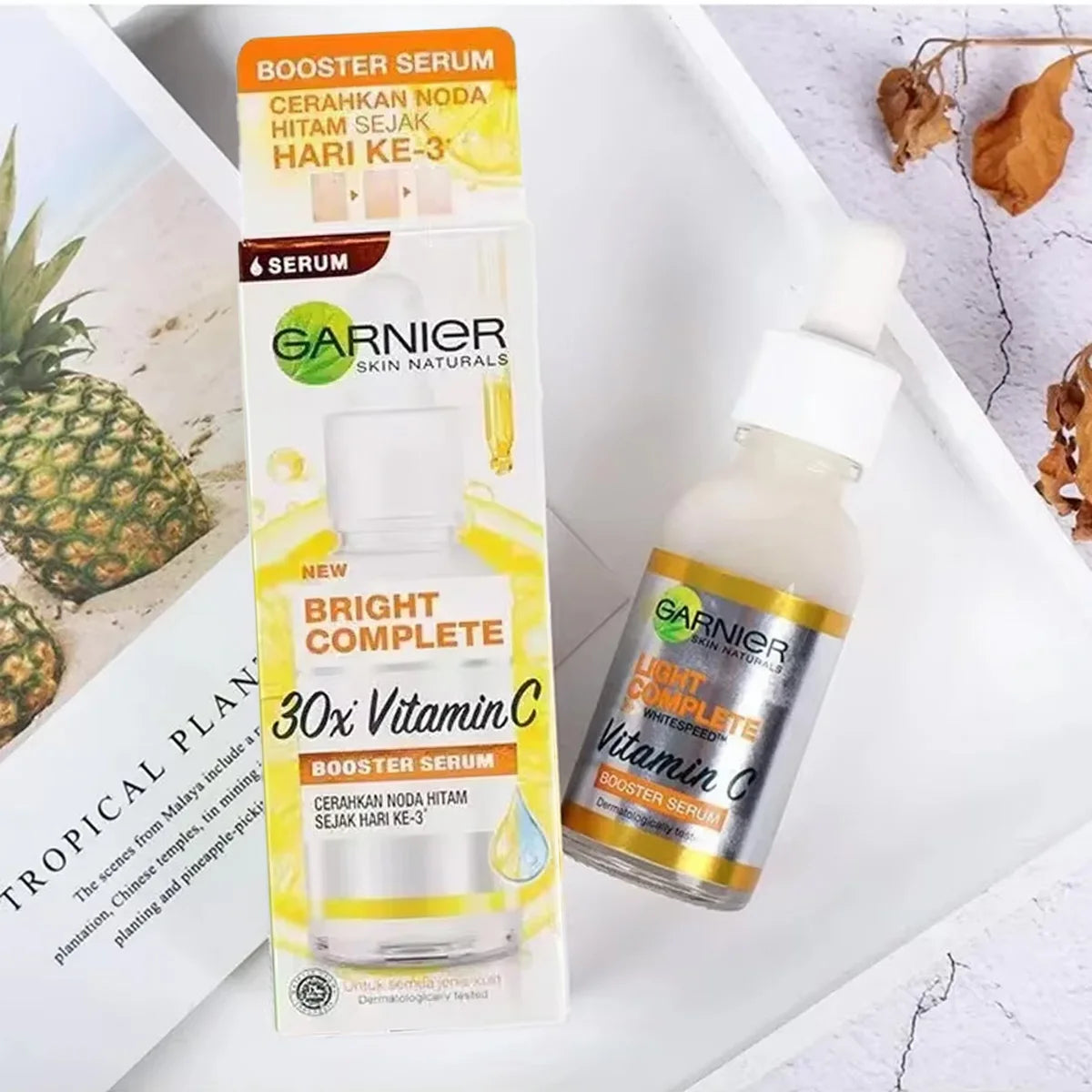 Garnier Bright Complete 30x vitamine C         sérum blanchissant le teint de la peau et estompe l'acné