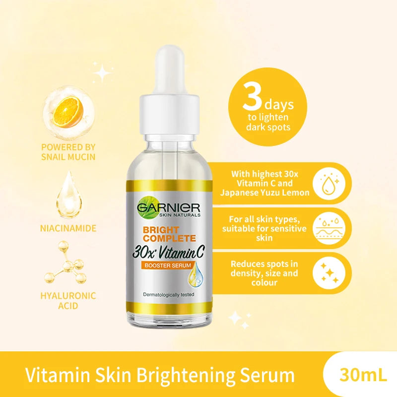 Garnier Bright Complete 30x vitamine C         sérum blanchissant le teint de la peau et estompe l'acné